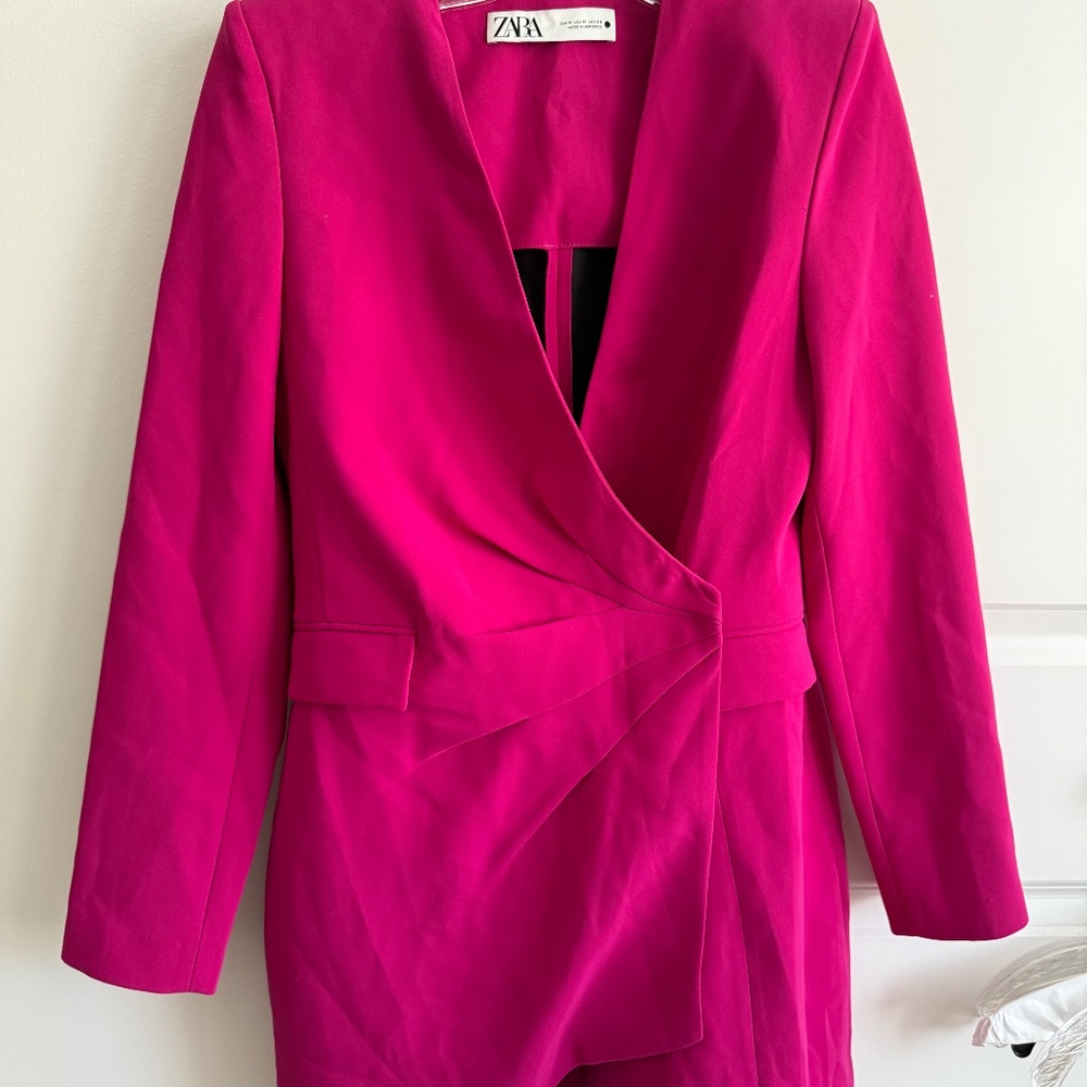 Zara Blazer Dress - Pink - Size M